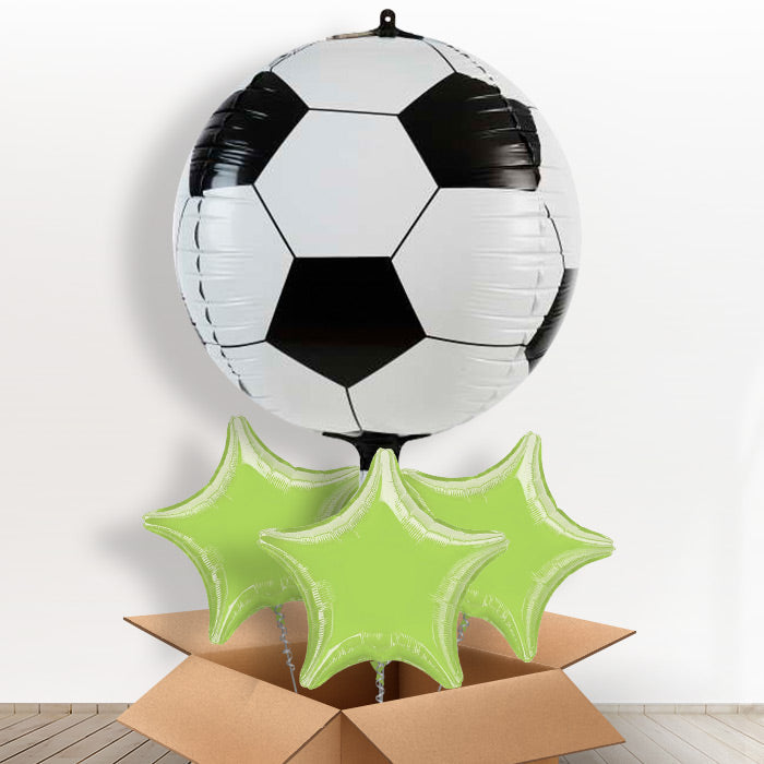 Inflated Football Foil Balloon in a Box