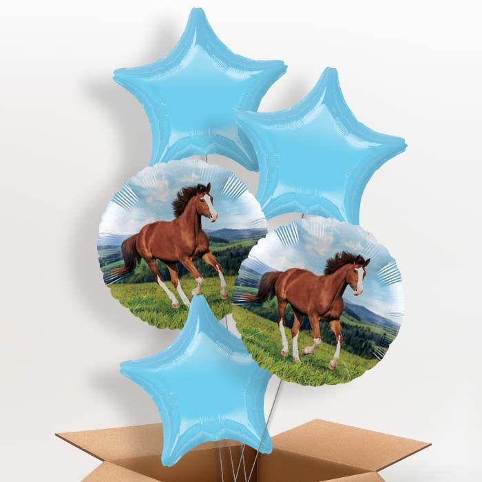 Horse Foil Balloon in a Box Gift