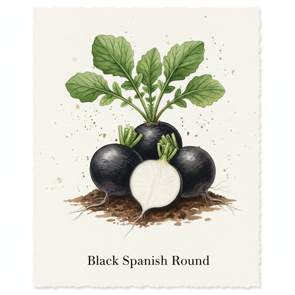 Discover the Bold Flavor of Black Spanish Round Radish Seeds - Your Go-To Winter Heirloom