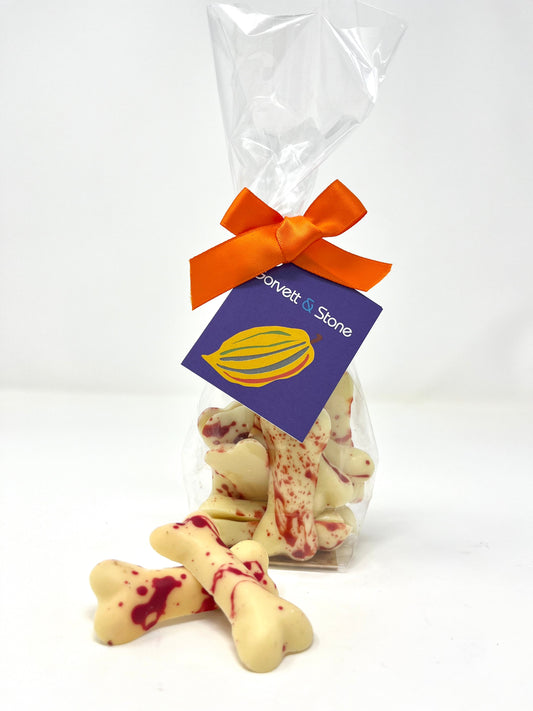White Chocolate Bloody Bones - Luxury Halloween Chocolates
