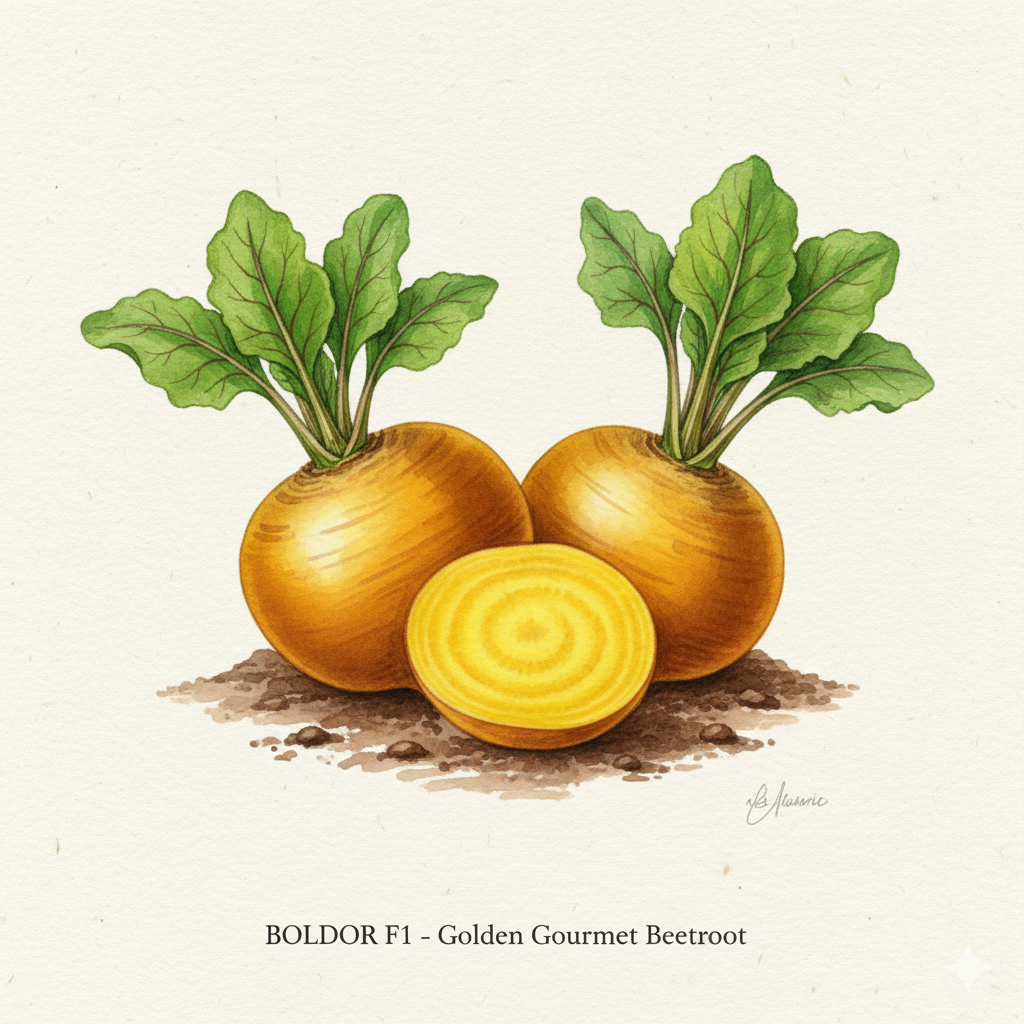 Golden Beetroot Seeds - Boldor F1 Variety for a Stunning Garden and Gourmet Dishes