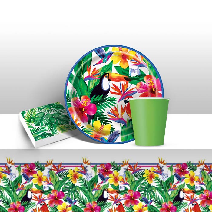 Tropical Party Tableware Kit