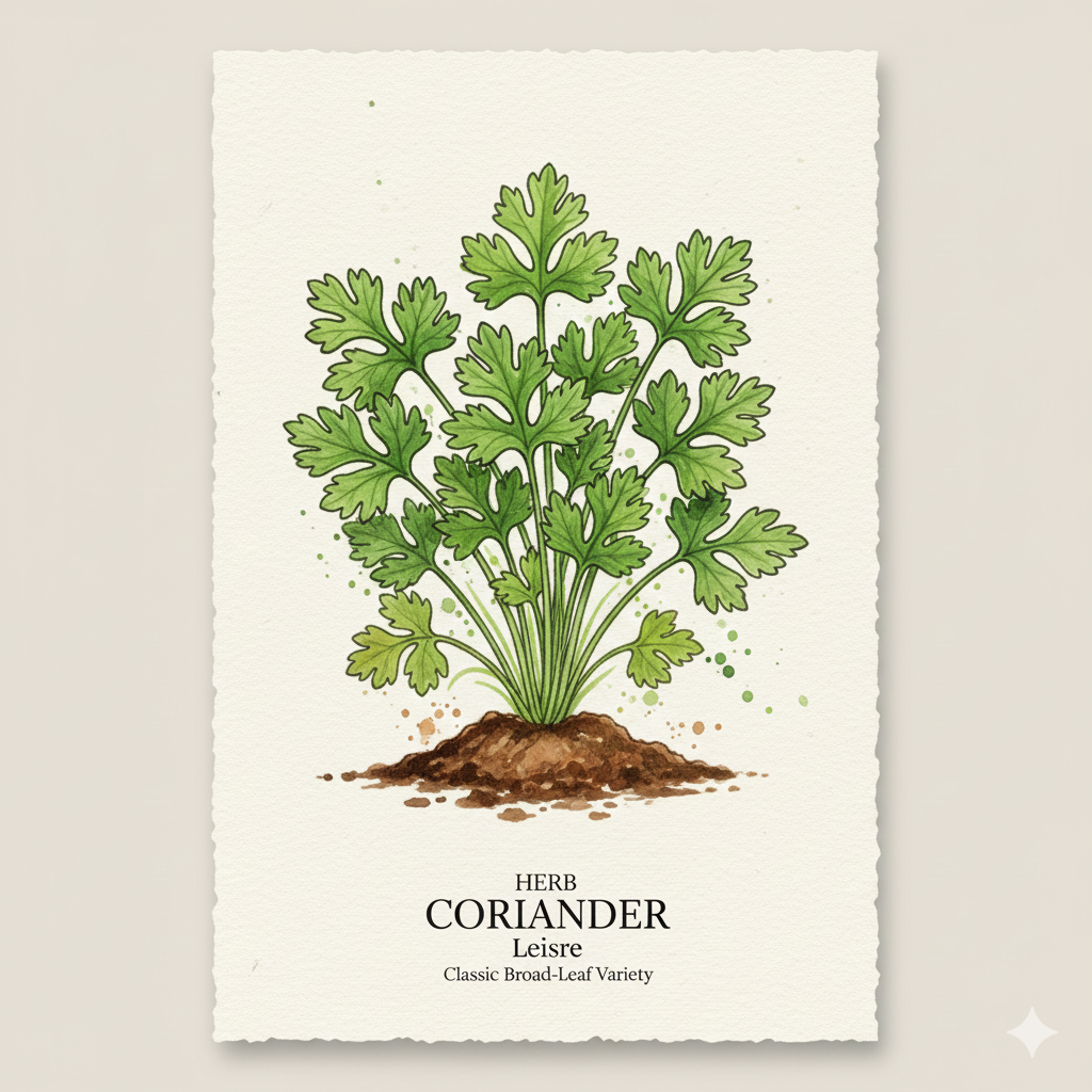 Fresh Coriander Seeds for Gardening - Choose 'Leisure' or 'Confetti' Varieties (100-125 Seeds)
