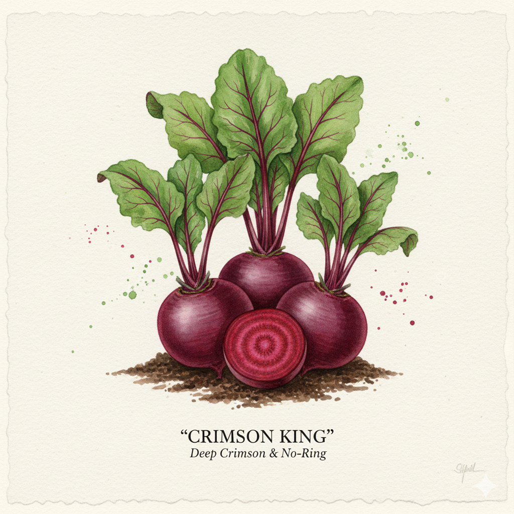 Crimson King Beetroot Seeds – Grow Delicious, No-Ring Beets for Year-Round Enjoyment
