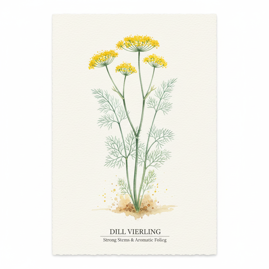 Aromatic Dill Seeds for Gardening - Vierling Variety with Strong Stems & Fragrant Foliage (350 Seeds)