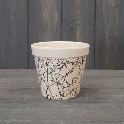 Earthy Natural Bamboo Plant Pot Branch Design (11cm)