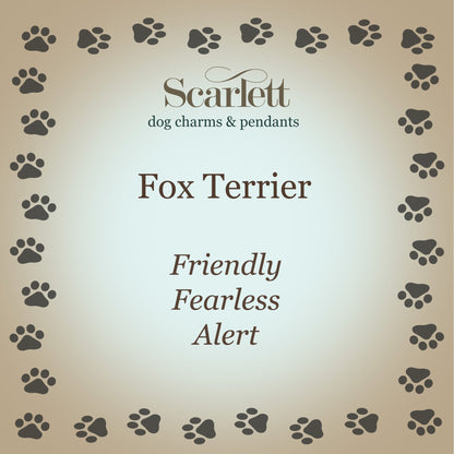 Fox Terrier Silver Dog Charm
