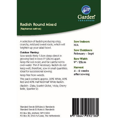 Radish Round Mixed Seed instructions