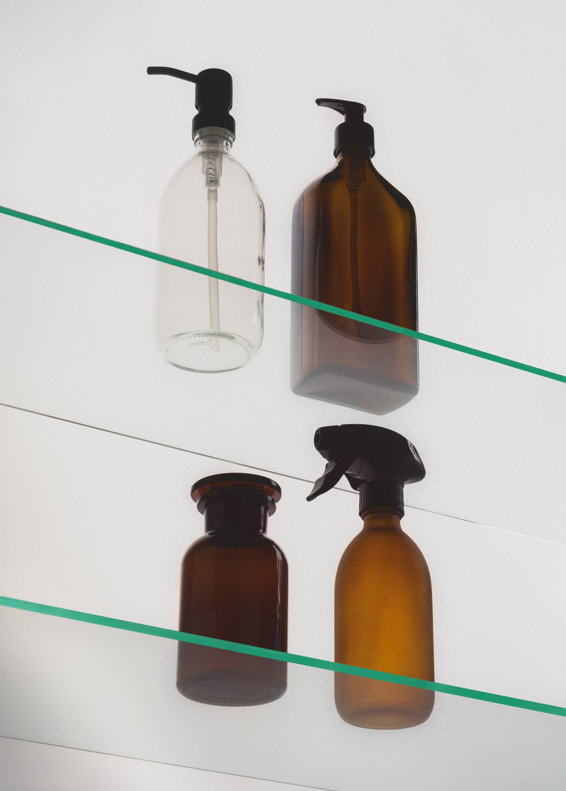 Amber Glass Spray Bottles for Misting Plants