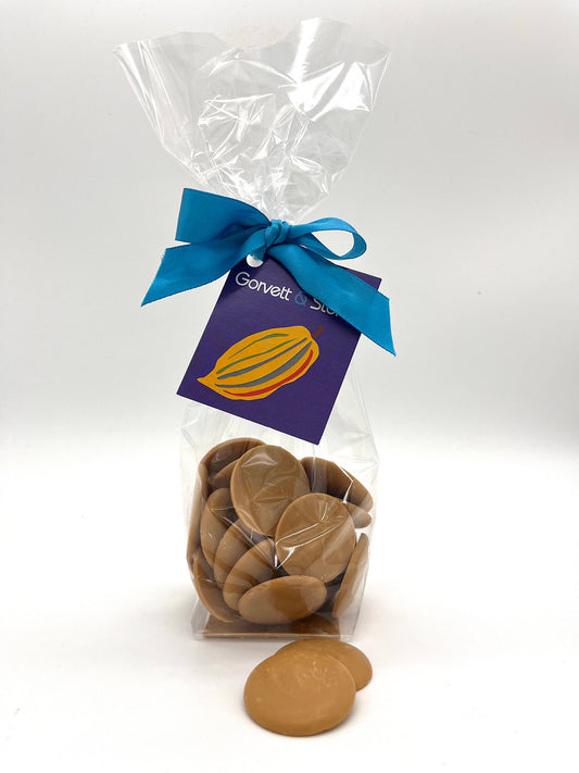 Gold Couverture Chocolate Buttons - Luxury Caramelised Buttons