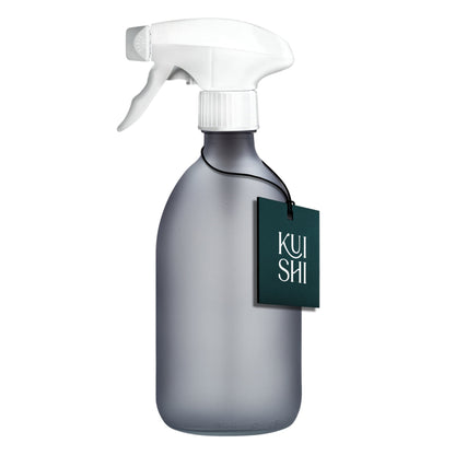 Grey Glass Plant Spray Bottle - Mister, Leaf Cleaning