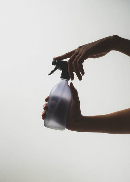 Grey Glass Plant Spray Bottle - Mister, Leaf Cleaning