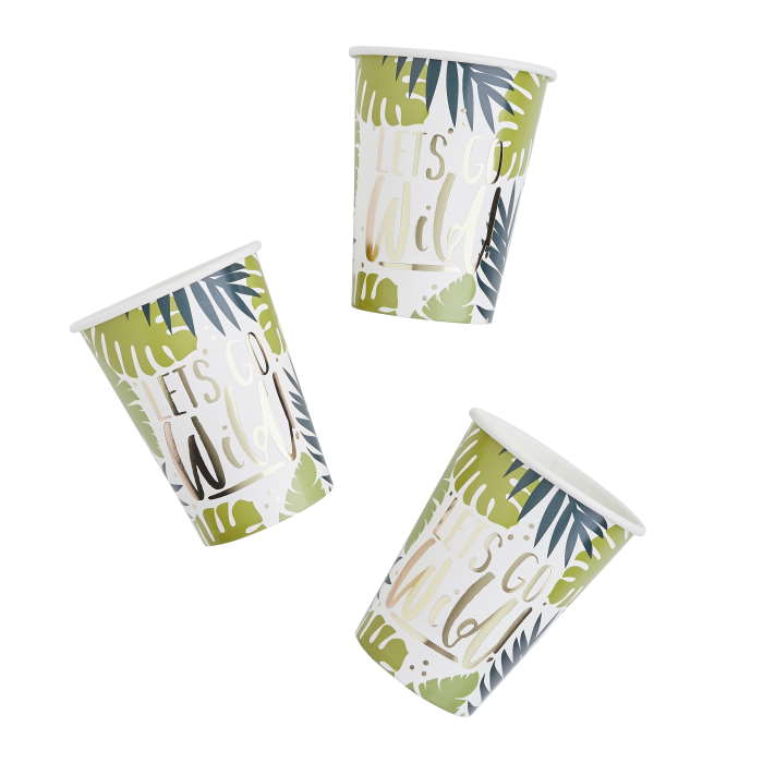 Tropical Paper Party Cups 10 pack