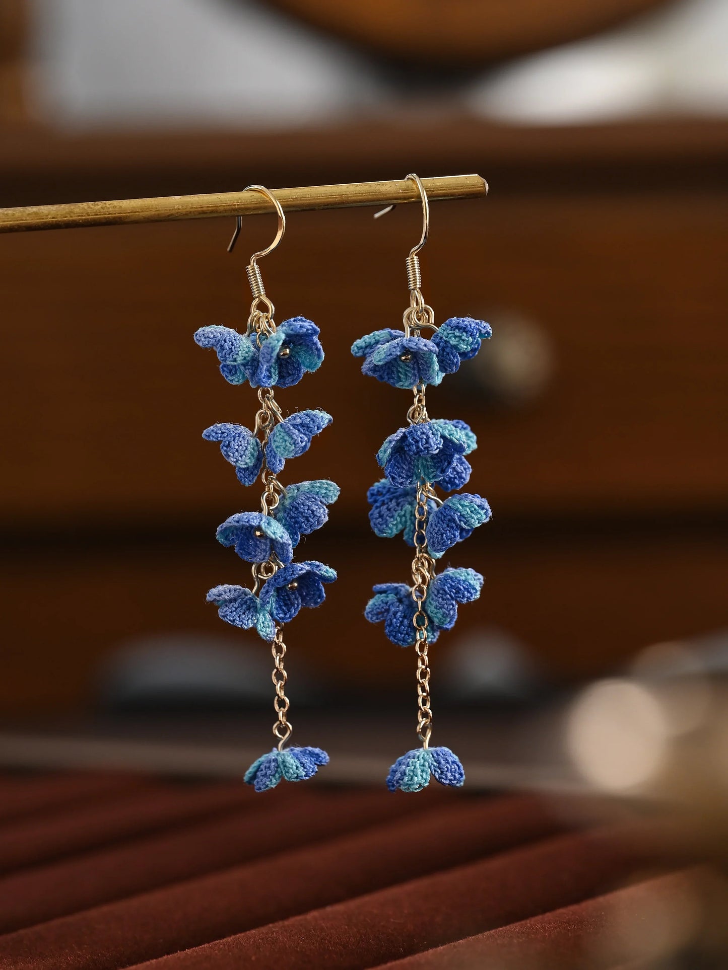 Bloomfall Micro Earrings Handmade Crochet Gift