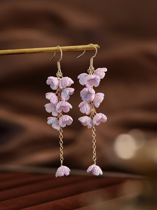 Bloomfall Micro Earrings Handmade Crochet Gift