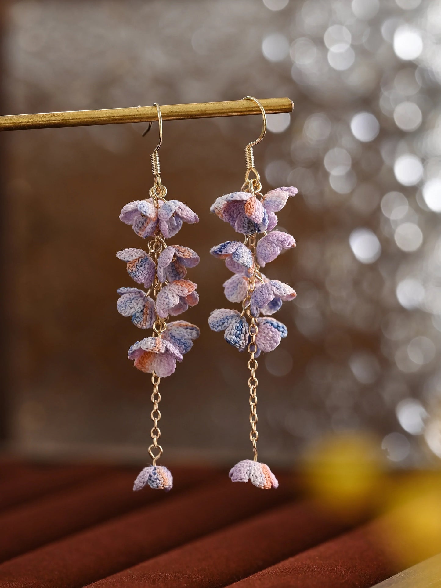 Bloomfall Micro Earrings Handmade Crochet Gift