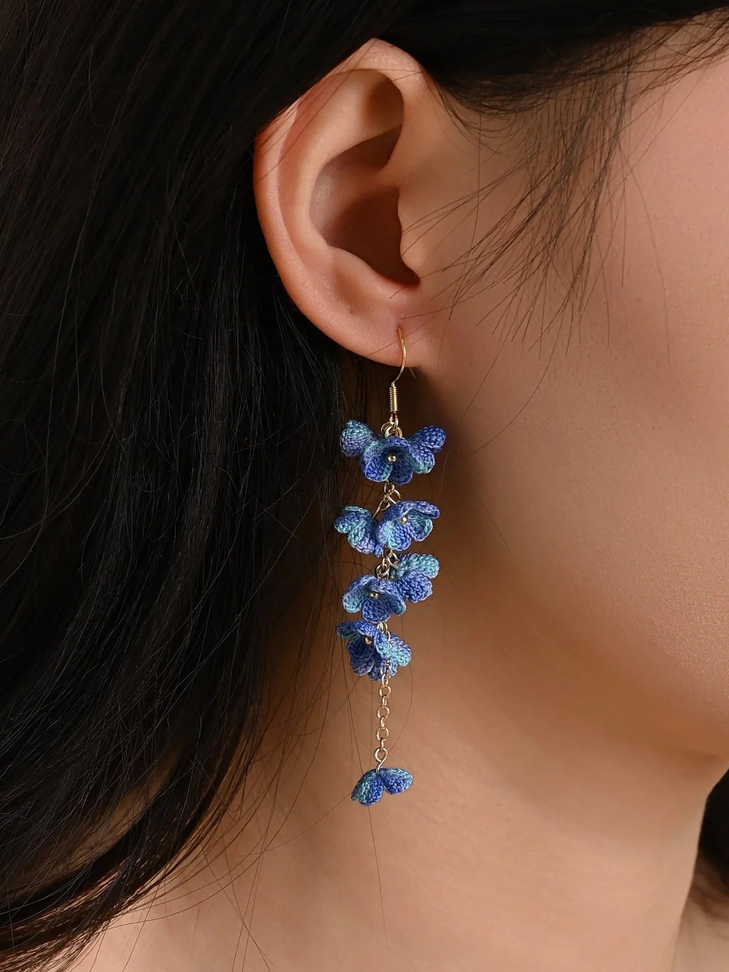 Bloomfall Micro Earrings Handmade Crochet Gift