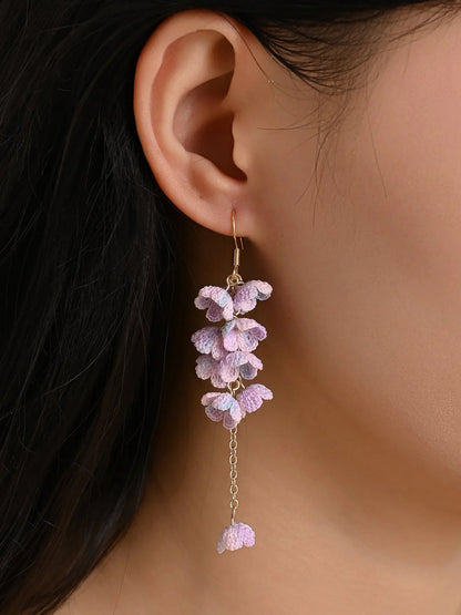 Bloomfall Micro Earrings Handmade Crochet Gift