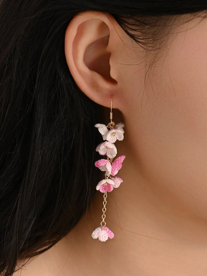 Bloomfall Micro Earrings Handmade Crochet Gift