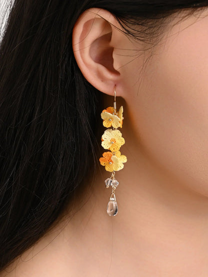 Forget-Me-Not Micro Danglers Earrings Handmade Crochet Gift