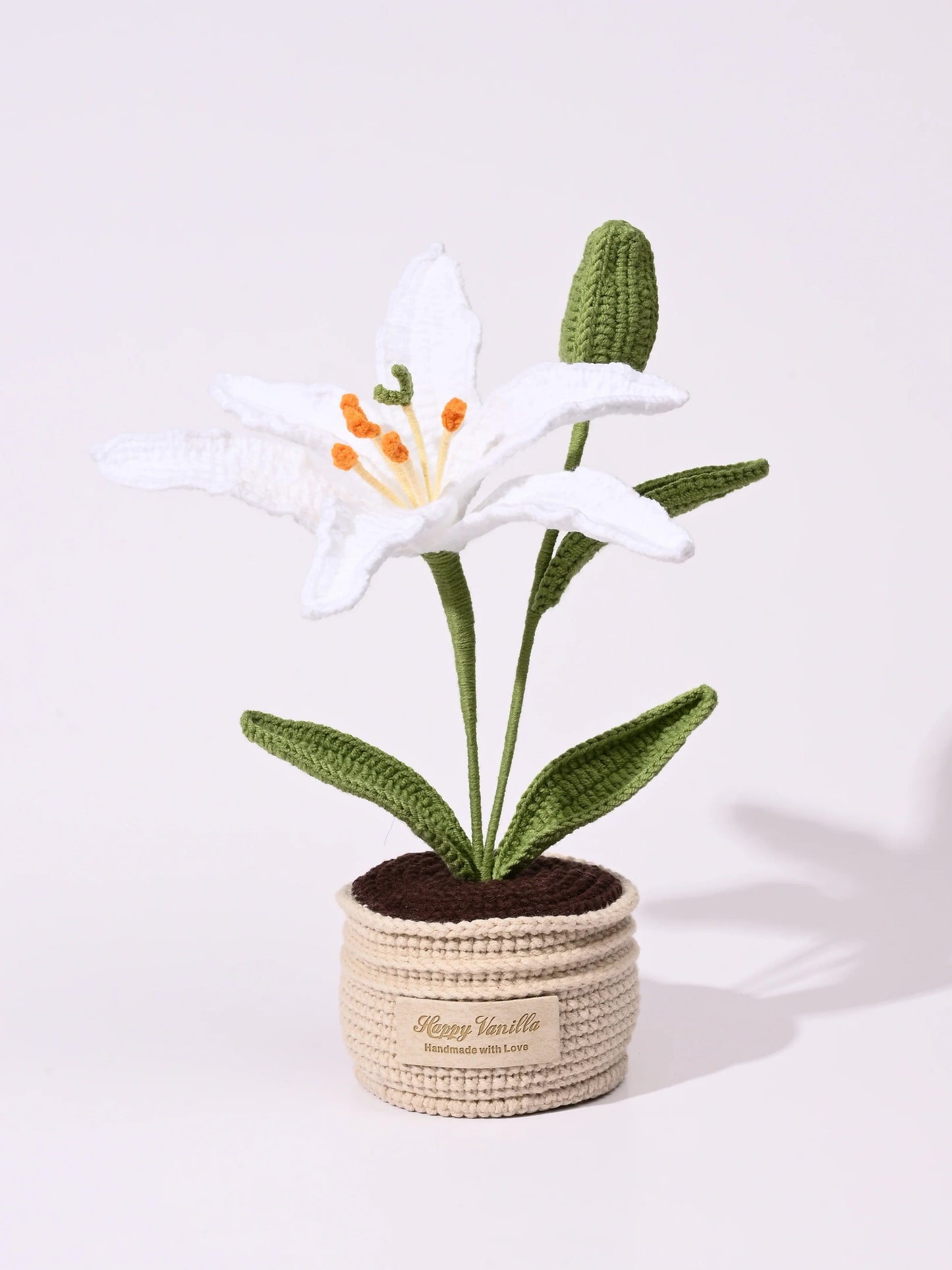 Crochet Lily Table Charm Handcrafted Lily Flower Gift