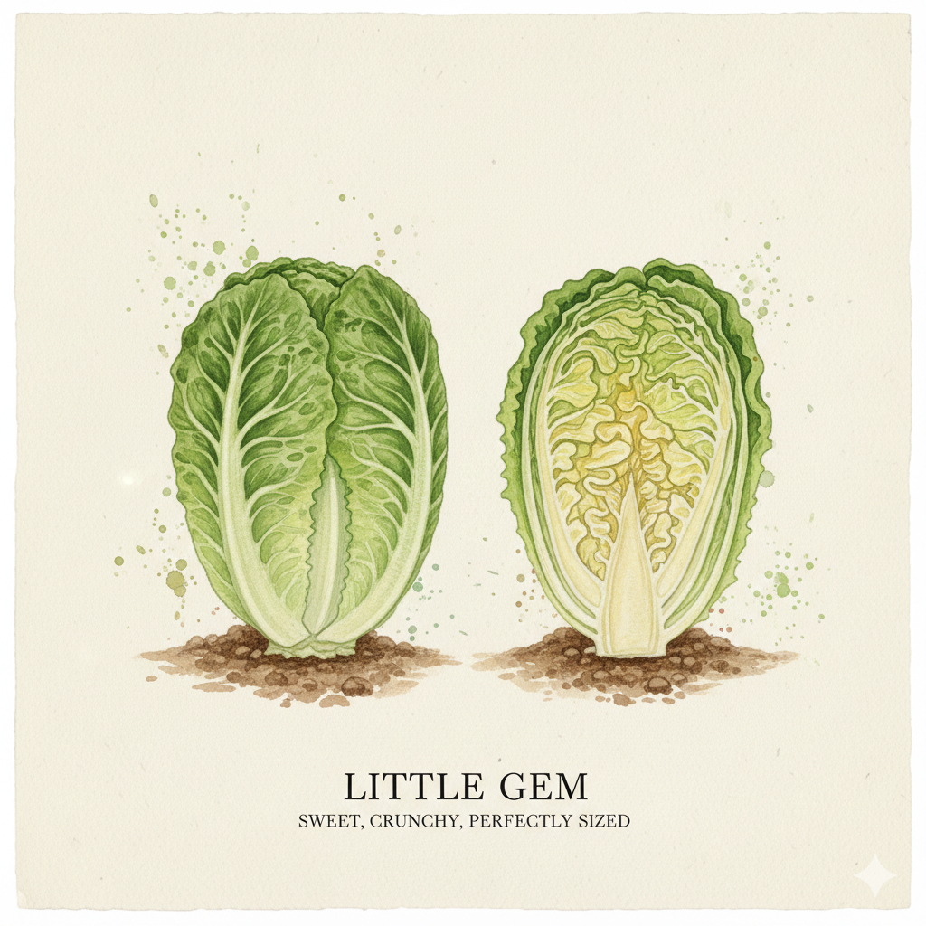Lettuce Seeds - Little Gem - The Sweetest Compact Cos Lettuce (1,150 Seeds)
