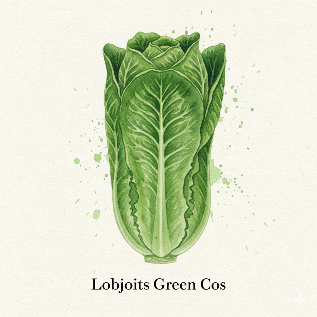 Lobjoits Green Cos Lettuce Seeds - Grow Award-Winning Crisp Romaine at Home