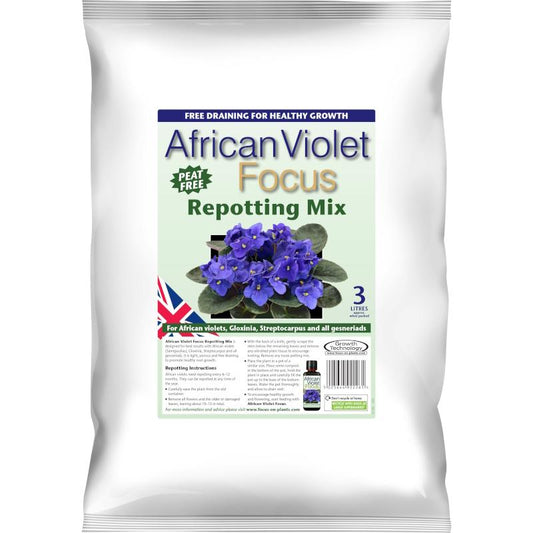 African Violet Focus Repotting Mix Peat Free 3L