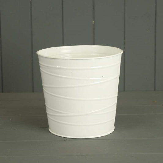 White Metal Plant Pot (17.5cm)