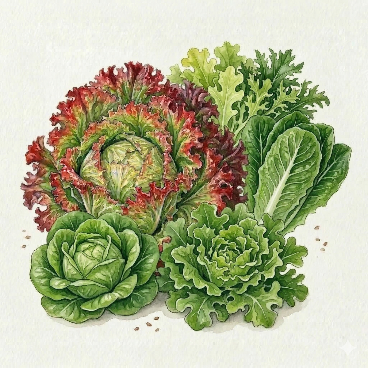 Gardener's Choice Lettuce Seeds – A Colorful Mixed Leaf Collection for Fresh Homemade Salads