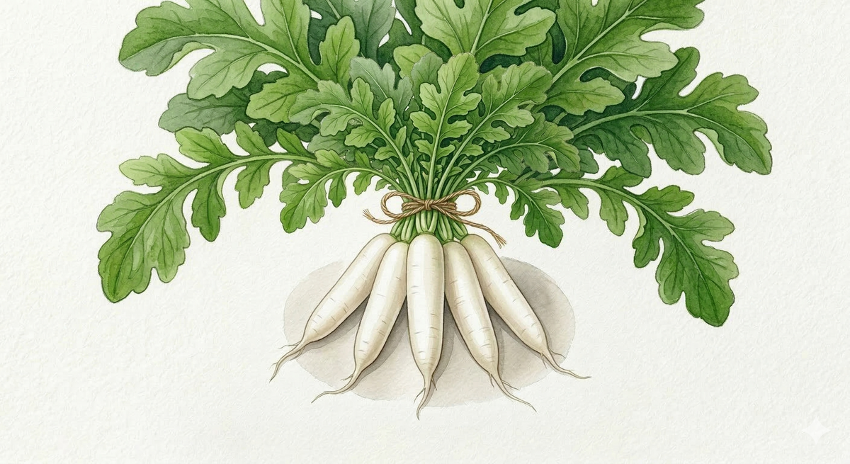 Mooli Radish Seeds - Crisp Japanese Winter Delight for Your Garden (50 Seeds)