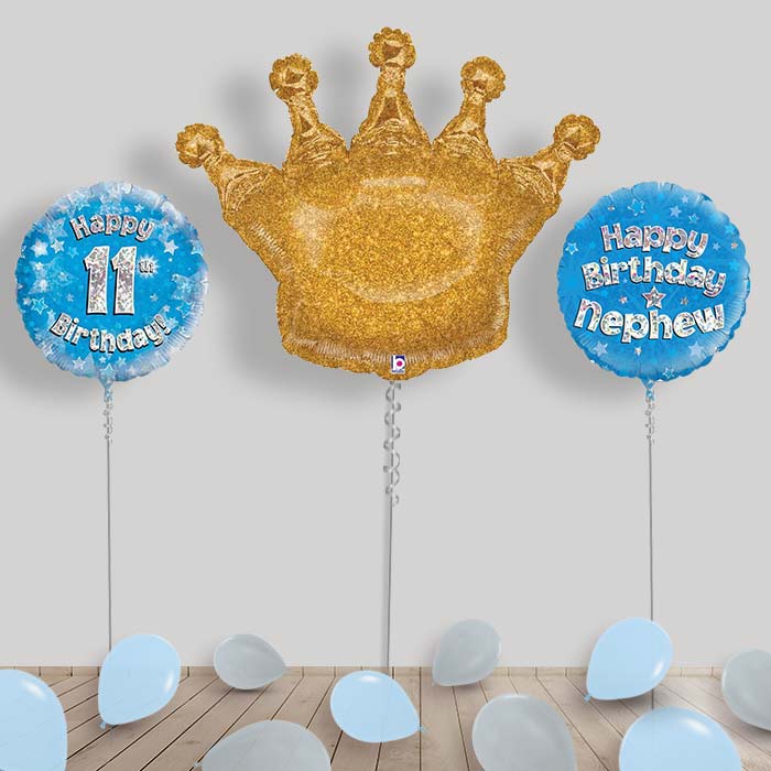 Happy Birthday Nephew Balloon Package - 11th Birthday | Small Indoor Plants