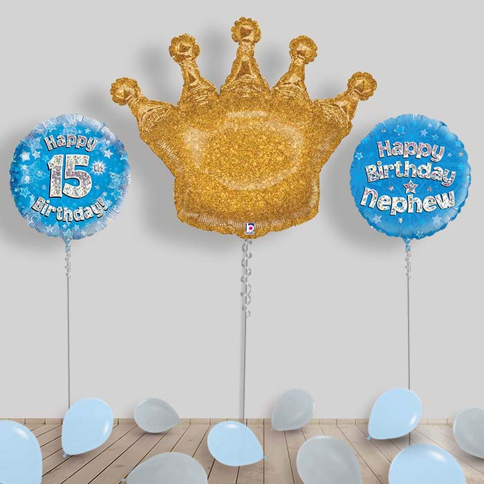 Happy Birthday Nephew Balloon Package - 15th Birthday | Small Indoor Plants