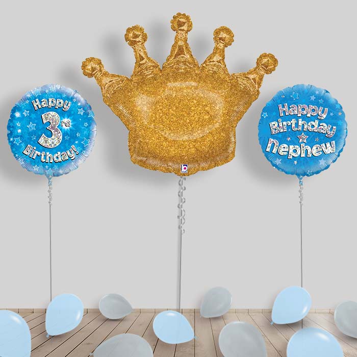 Happy Birthday Nephew Balloon Package - 3rd Birthday | Small Indoor Plants