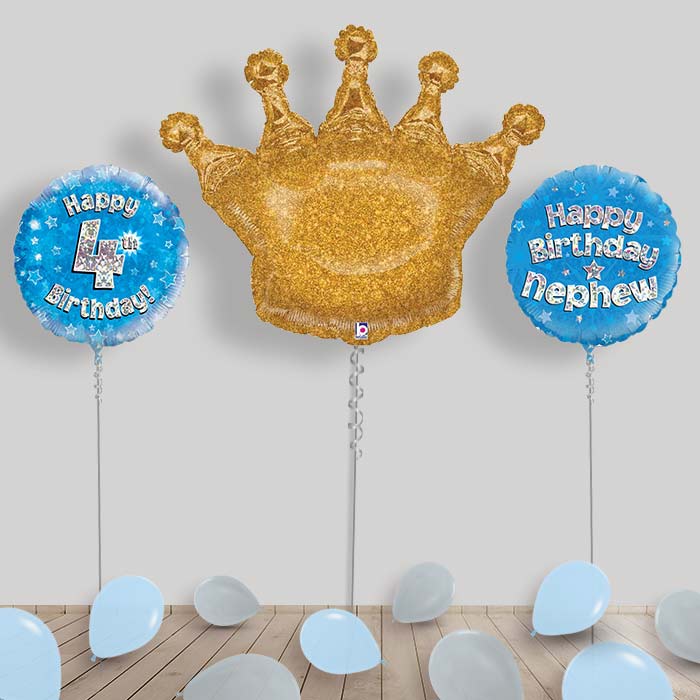 Happy Birthday Nephew Balloon Package - 4th Birthday | Small Indoor Plants