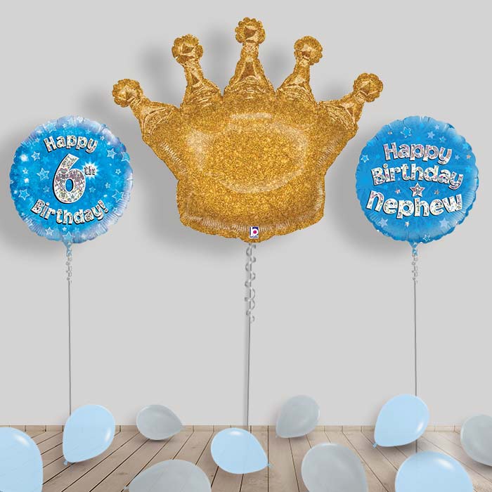 Happy Birthday Nephew Balloon Package - 6th Birthday | Small Indoor Plants