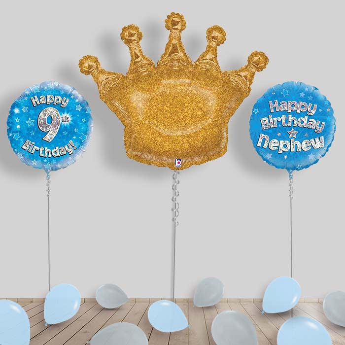 Happy Birthday Nephew Balloon Package - 9th Birthday | Small Indoor Plants