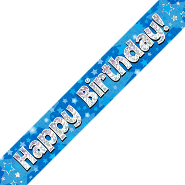 Blue Star Happy Birthday Foil Banners