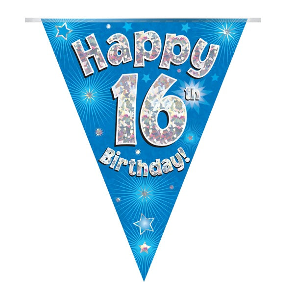 Blue Star 16th Birthday Bunting