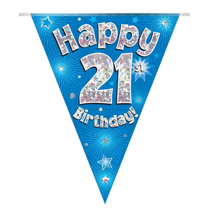 Blue Star 21st Birthday Bunting