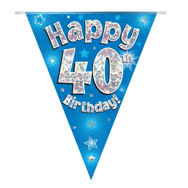 Blue Star 40th Birthday Bunting