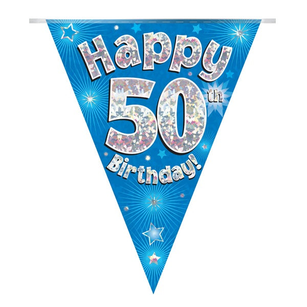 Blue Star 50th Birthday Bunting