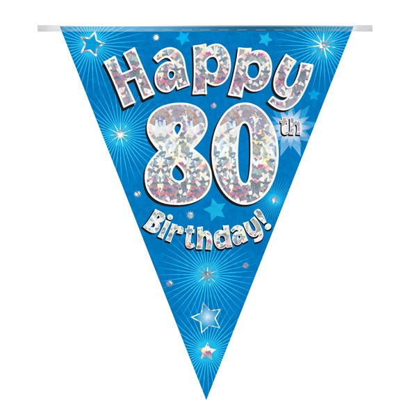 Blue Star 80th Birthday Bunting