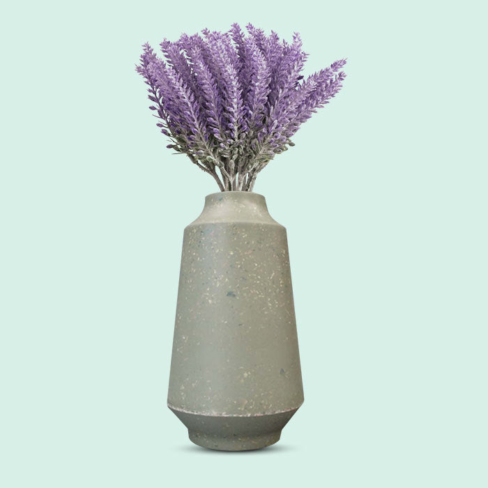 Artificial Lavender Bouquet in a Skandi Green Vase