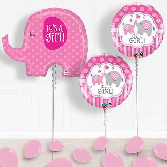 It's a Girl Baby Shower Balloon Display Delivered