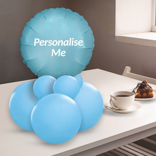 Baby Blue Table Centrepiece - Air Filled Centrepiece | Small Indoor Plants