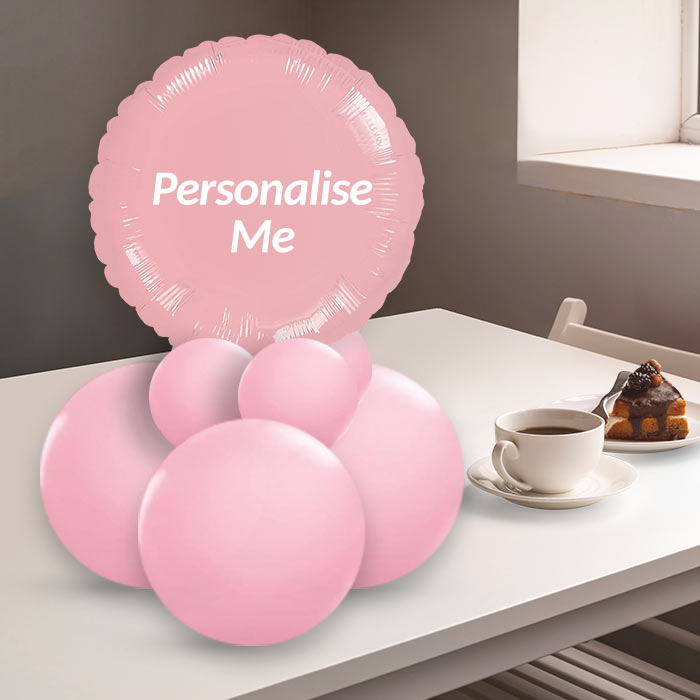 Baby Pink Table Centrepiece - Air Filled Centrepiece | Small Indoor Plants