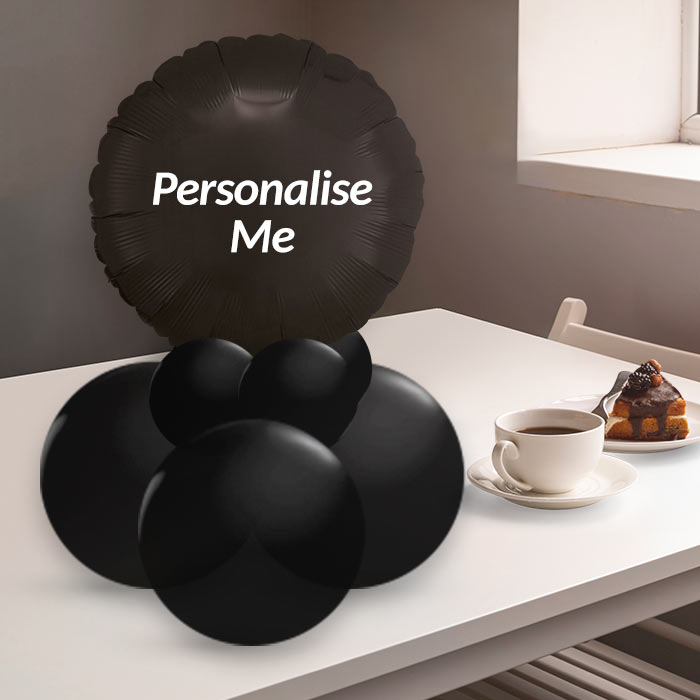 Black Table Centrepiece - Air Filled Centrepiece | Small Indoor Plants