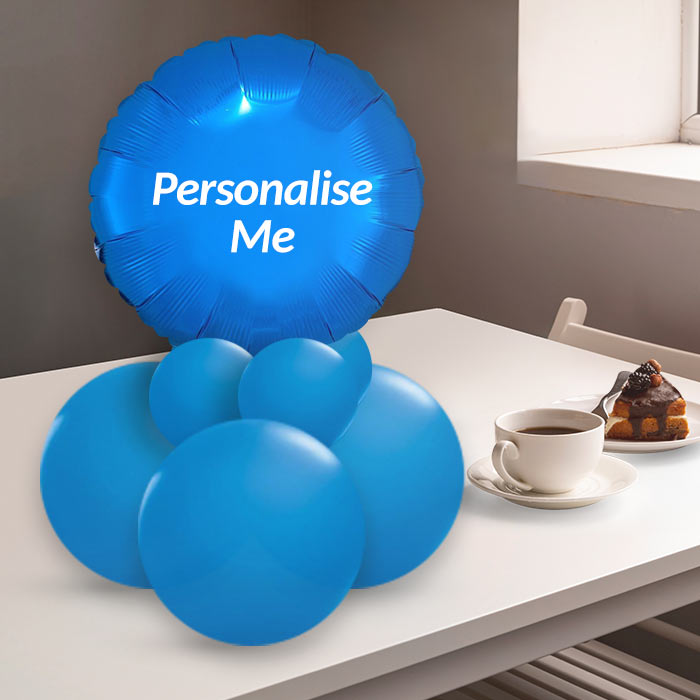 Dark Blue Table Centrepiece - Air Filled Centrepiece | Small Indoor Plants