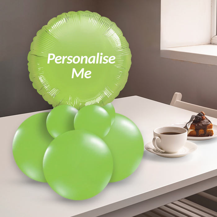 Lime Green Table Centrepiece - Air Filled Centrepiece | Small Indoor Plants